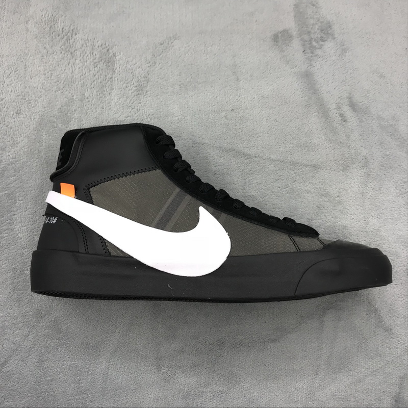 Authentic OFF-WHITE x Nike Blazer Mid Black GS